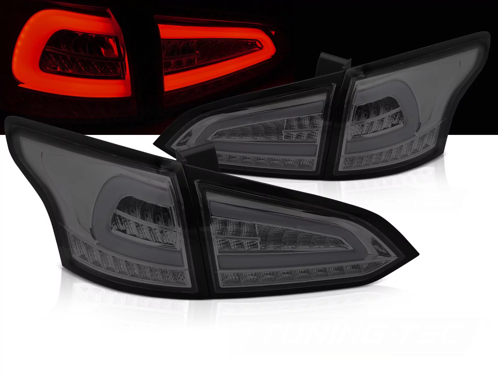 Led Tail Lights Smoke Seq Fits Ford Focus Mk 3 Sw 11-18 