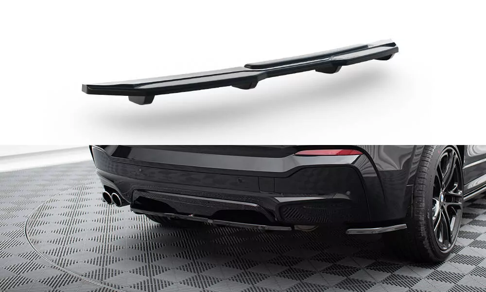 Mittlerer Diffusor Heck Ansatz Für BMW X4 M Paket DTM LOOK Schwarz Hochglanz