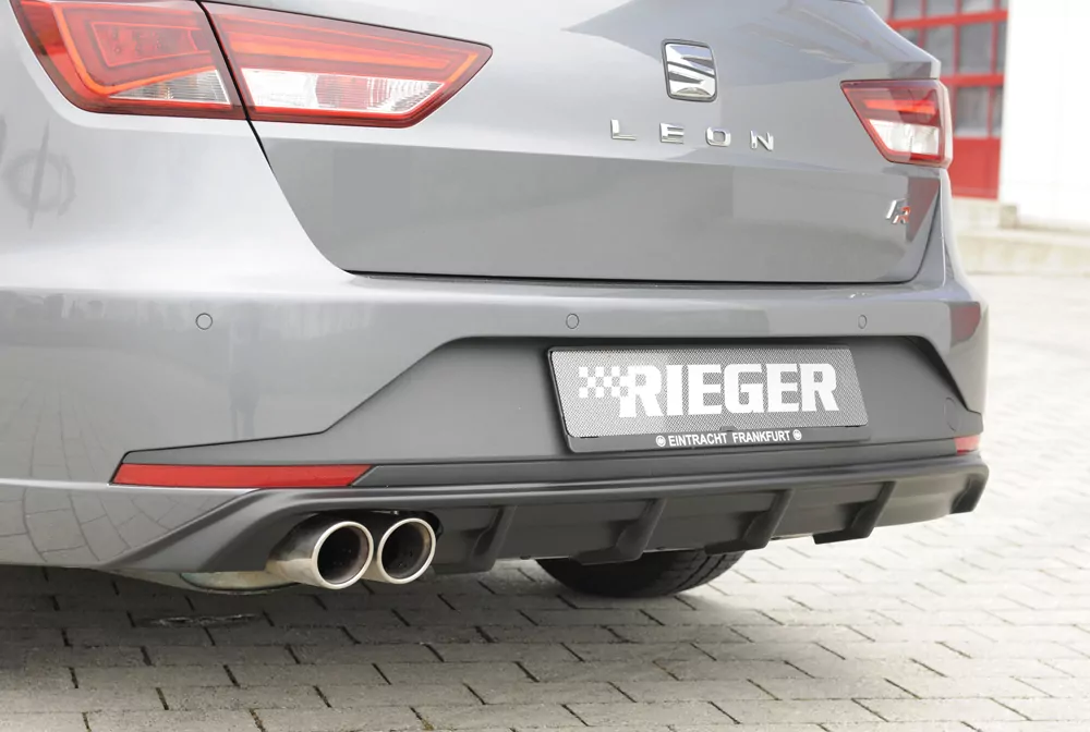 Rieger Heckeinsatz für Seat Leon FR (5F) - 5-tür. (ST/Kombi) 01.13-12.16 (bis Facelift) carbon optik