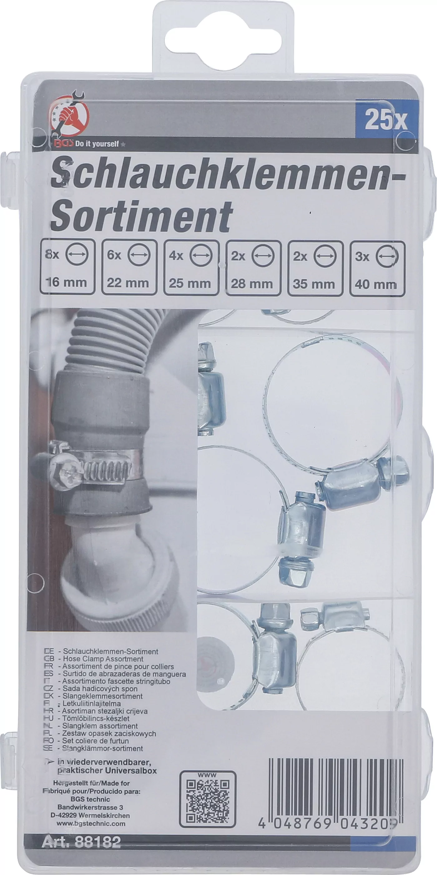 Schlauchklemmen-Sortiment | 25-tlg.