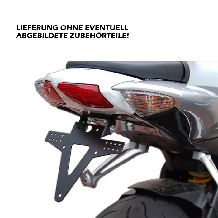 Kennzeichenhalter Suzuki Gsx-r 600/750, Bj. 08-10, Verstellbar, Schwarz, Inkl. Reflektorhalter