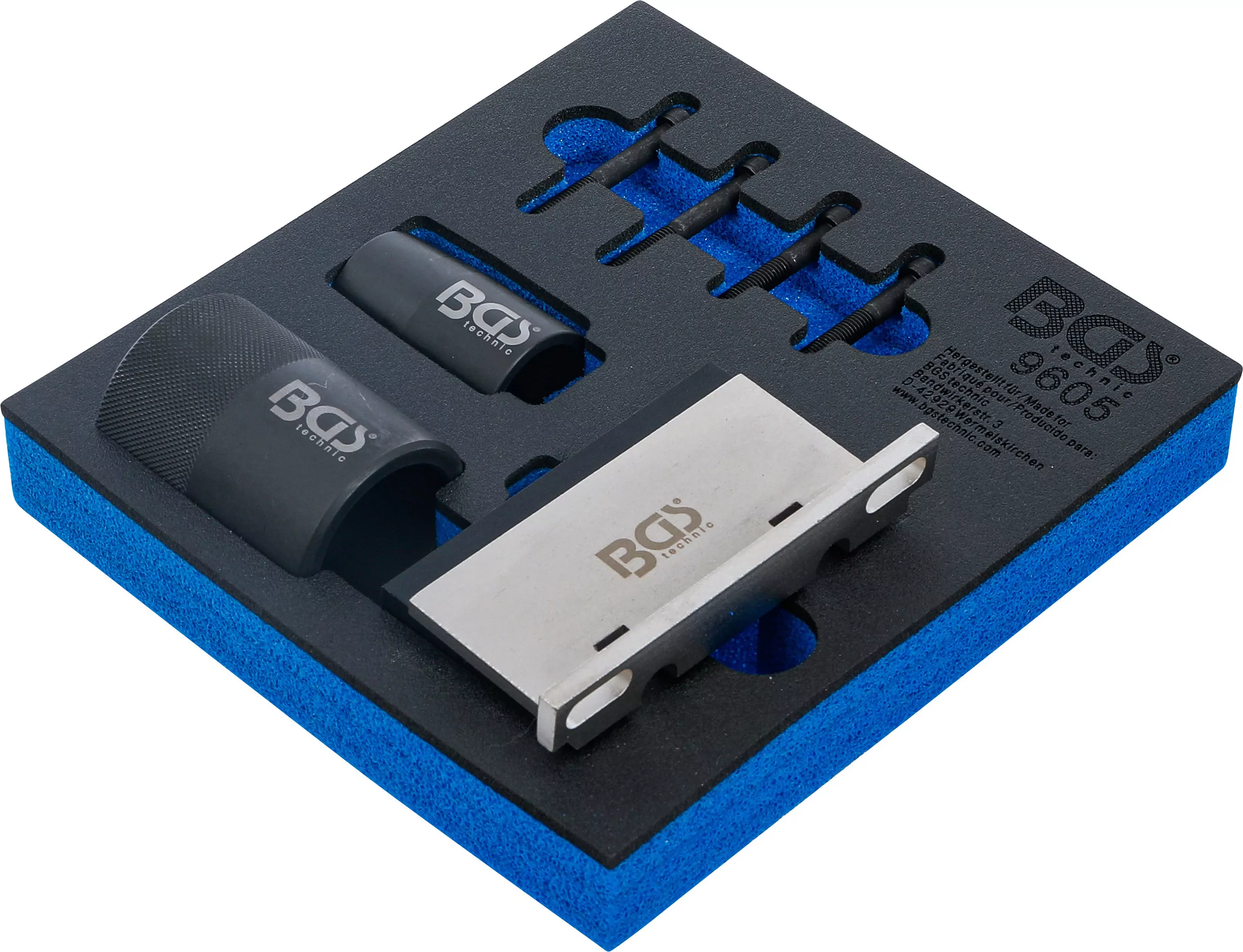 Werkstattwageneinlage 1/6: Nockenwellen-Haltewerkzeug- und Kurbelwellendichtring-Werkzeug-Satz | für Ford, Volvo 2.5 Turbo