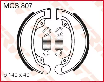 TRW LUCAS Bremsbackensatz MCS807