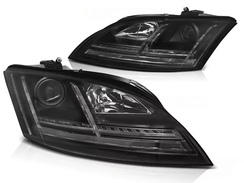 XENON HEADLIGHTS LED DRL BLACK SEQ fits AUDI TT 06-10 8J with AFS