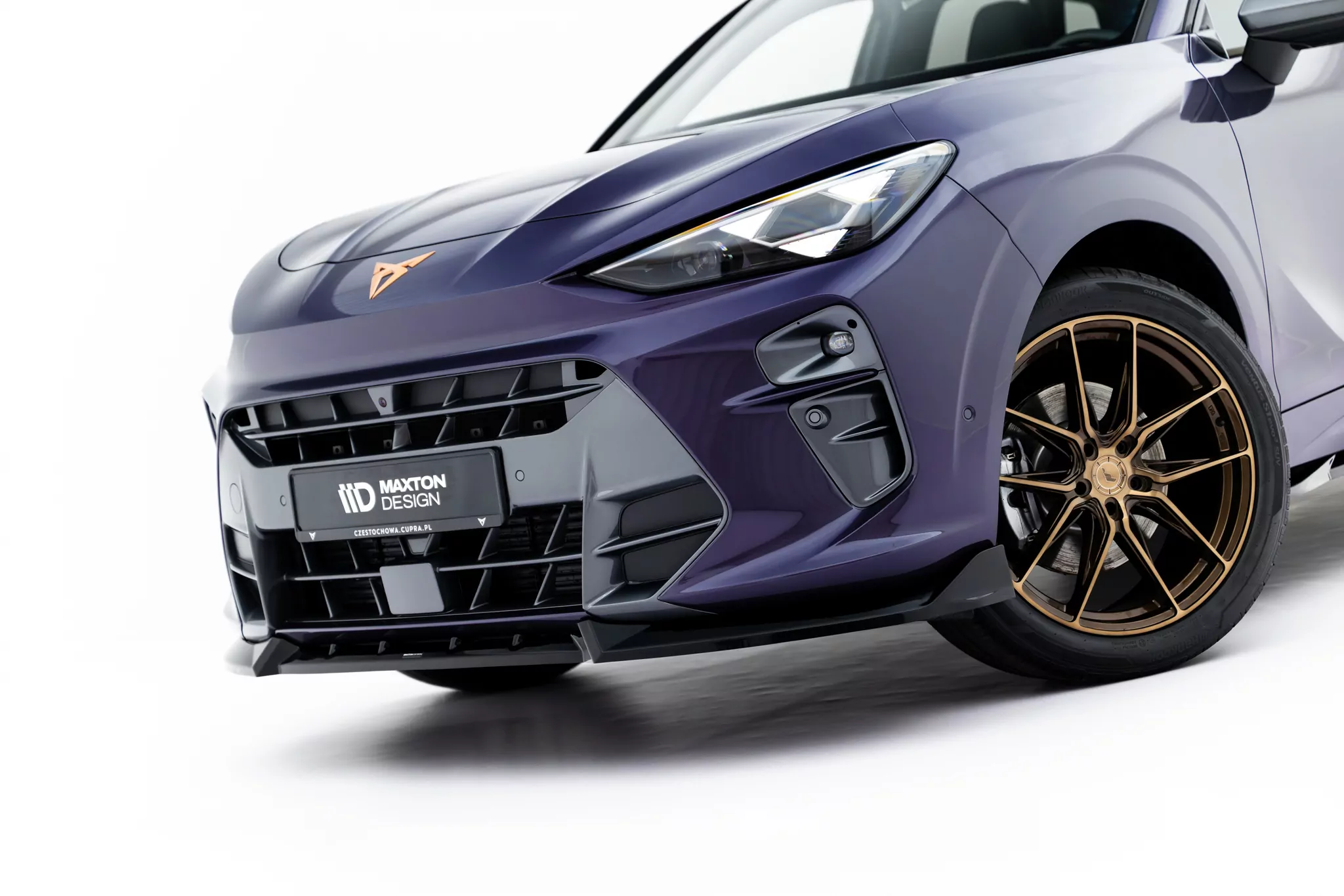 Front Ansatz V.1 Für Cupra Terramar Mk1 Schwarz Hochglanz