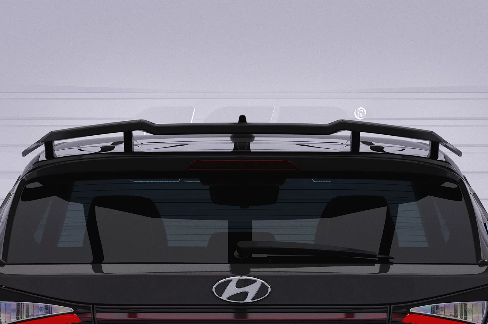 Heckflügel mit ABE für Hyundai I20 (BC3) N / N-Performance HF147 Schwarz Strukturiert