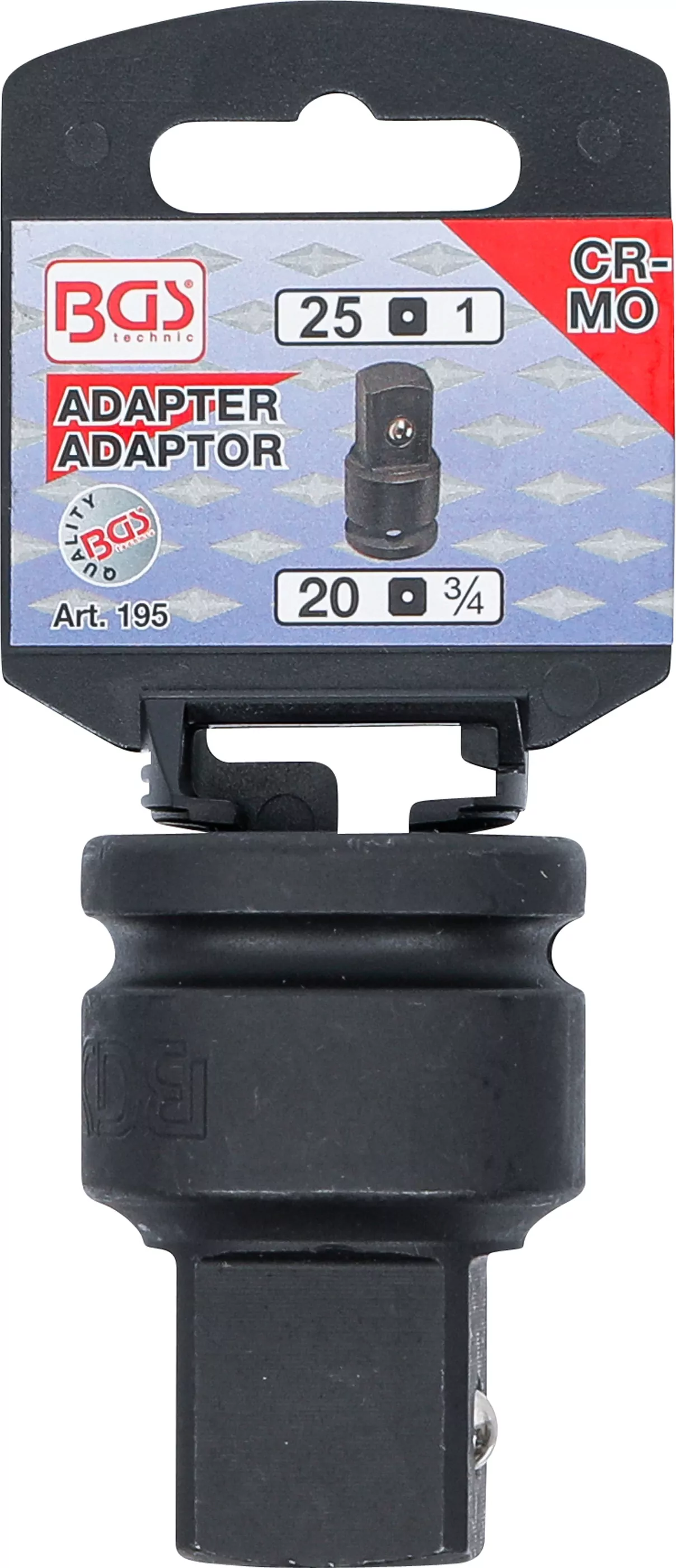 Kraft-Steckschlüssel-Adapter | Innenvierkant 20 mm (3/4") - Außenvierkant 25 mm (1")