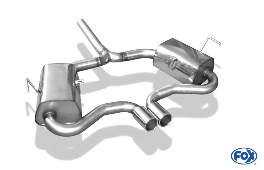 Mini Cooper S R53  Endschalldämpfer rechts/links Ausgang mittig  - 2x76 Typ 12