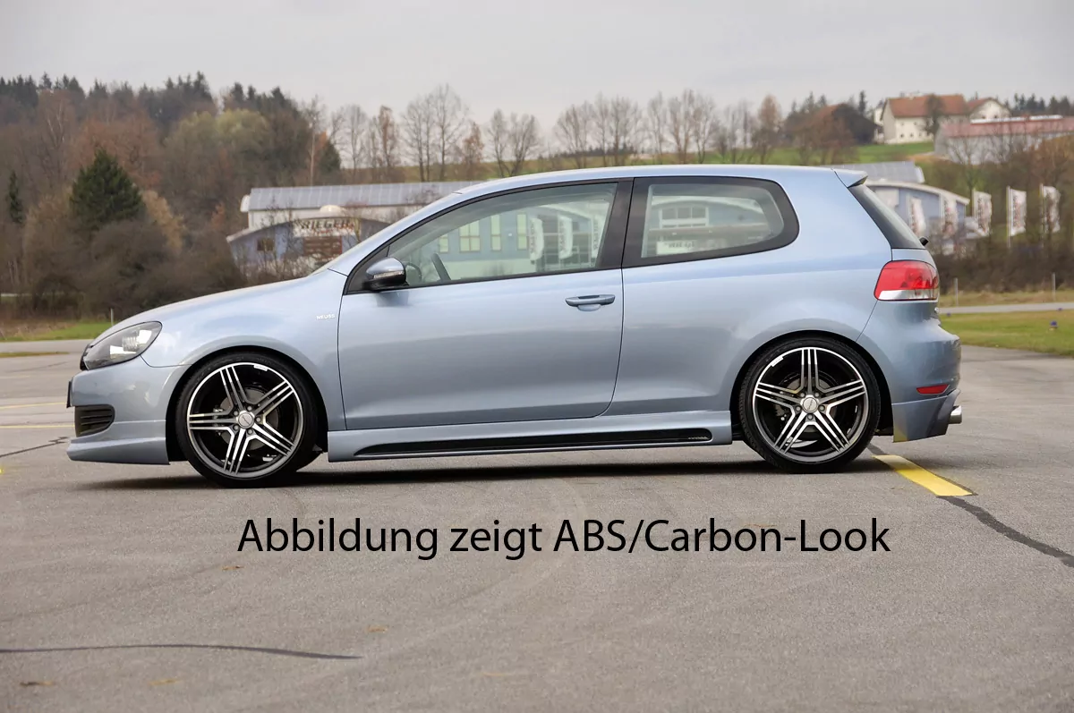 Rieger Seitenschweller rechts  matt schwarz für VW Golf 6 GTI 5-tür.