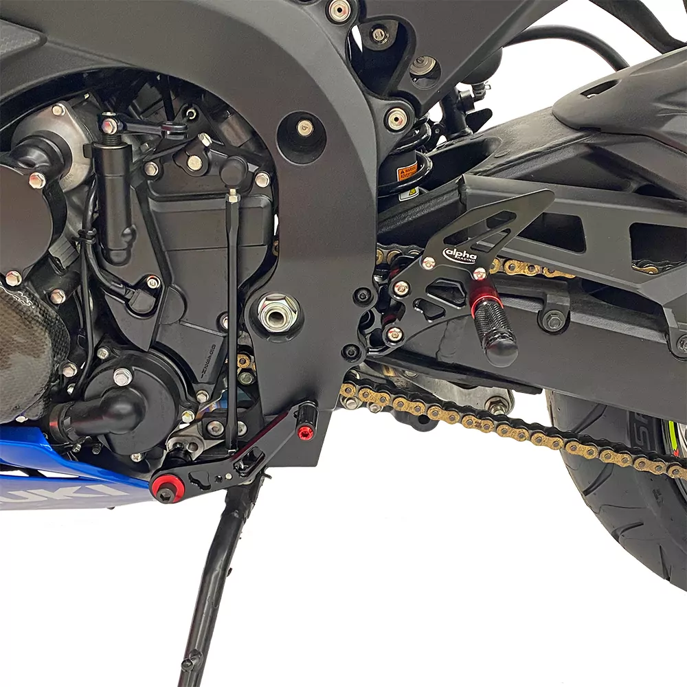 TRACK Fußrastenanlage schwarz Suzuki GSX-R750 2011-2017 mit ABE