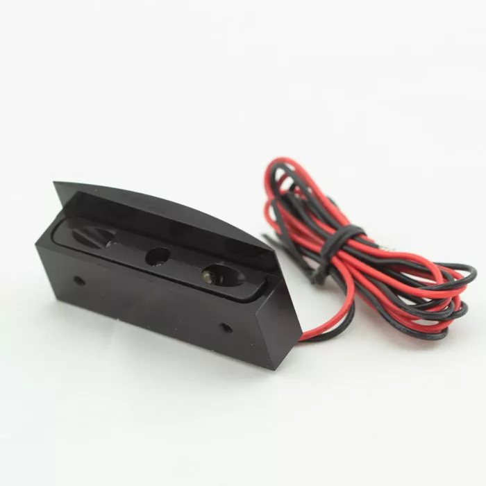 LED-KZB "TRIO" | CNC-Gehäuse | Alu | schwarz B48,5 x H13 x T22 mm | Lochabstand: 32 mm | E-gepr