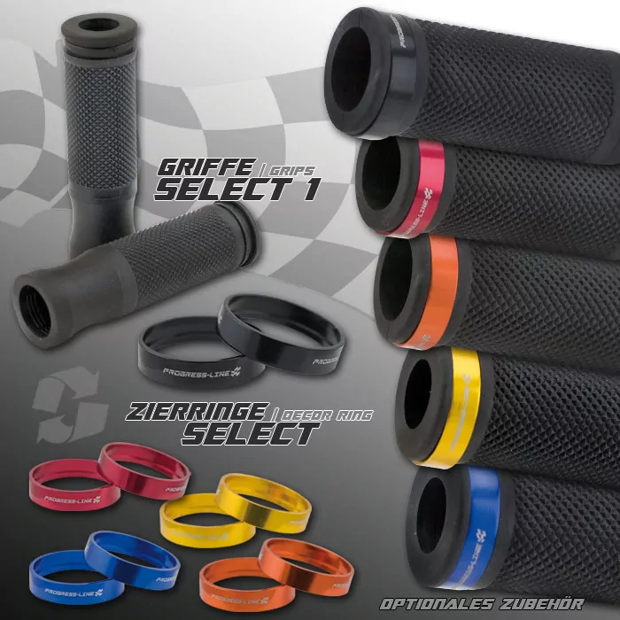 Griffgummi "Select1" | 7/8"-22mm | schwarz Länge: 120 mm | offen