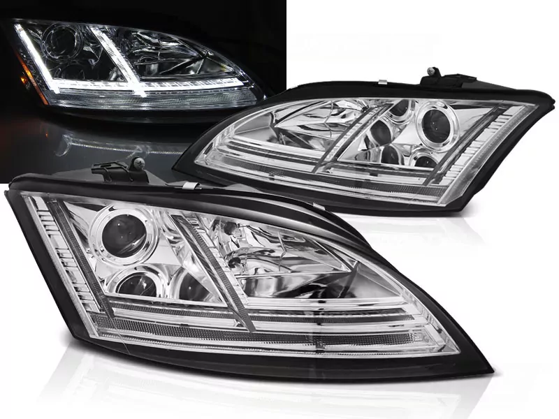 XENON HEADLIGHTS LED DRL CHROME SEQ fits AUDI TT 06-10 8J with AFS