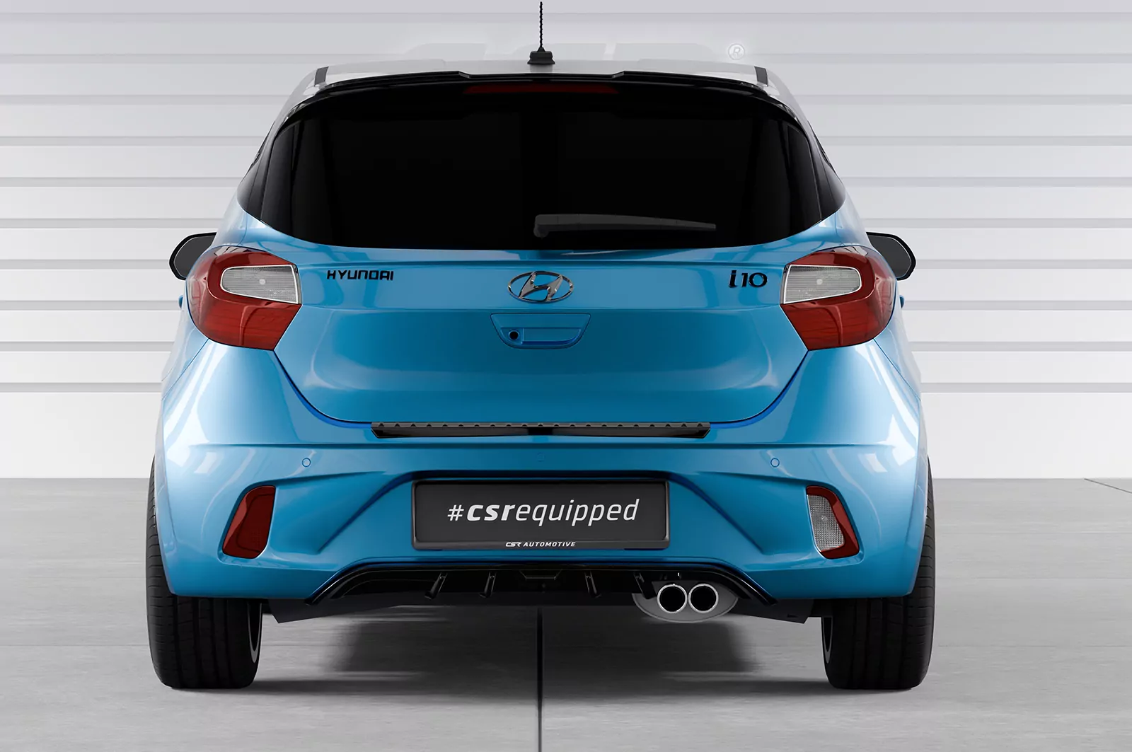 Heckflügel mit ABE für Hyundai i10 (3. Gen.) HF837 Schwarz Strukturiert