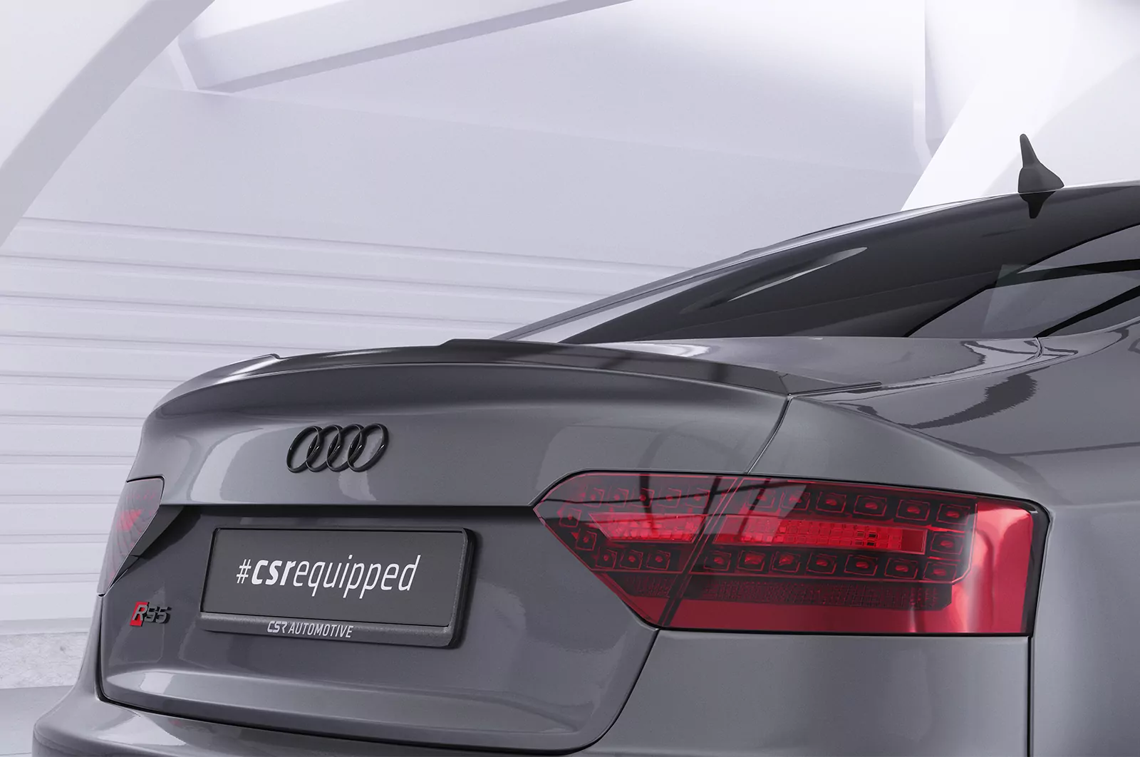 Heckflügel mit ABE für Audi RS5 (8T) Coupe HF125 Schwarz Strukturiert