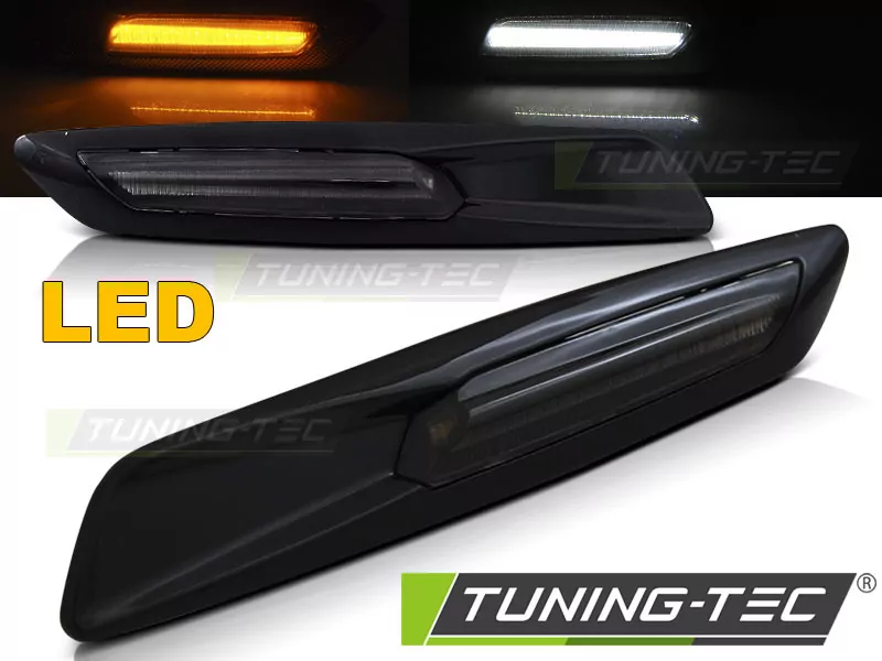 Side Direction Smoke Glossy Black Led F10 Style Fits Bmw E60/ E90/ E92/ E82
