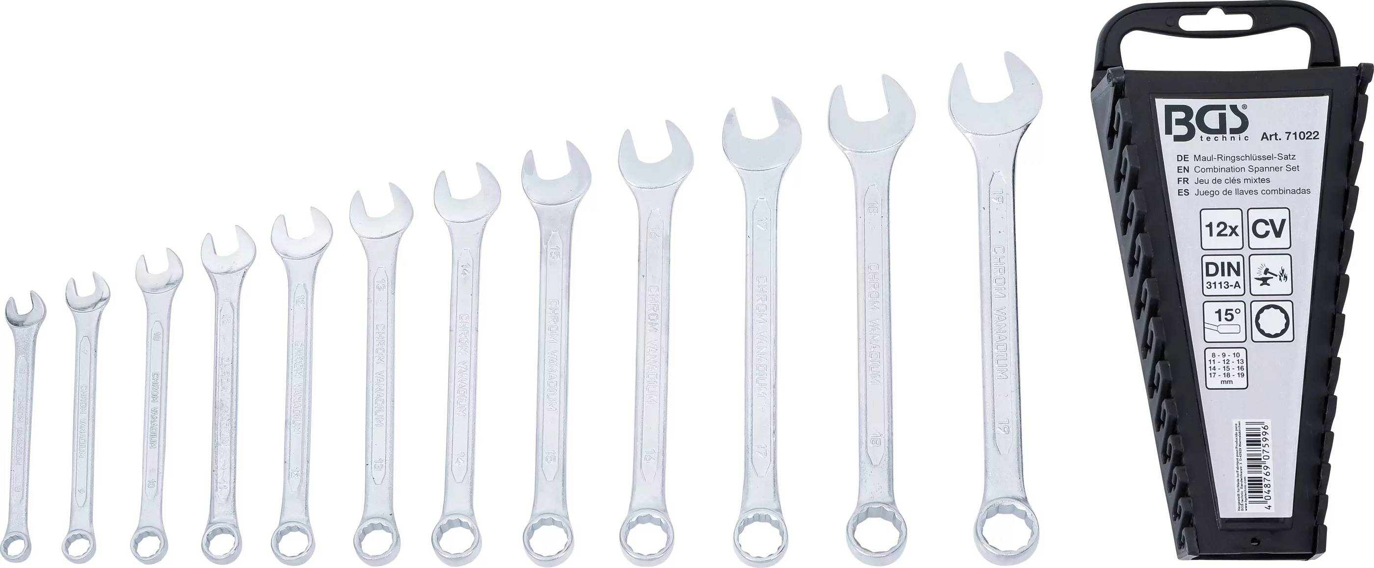 Maul-Ringschlüssel-Satz | SW 8 - 19 mm | 12-tlg.