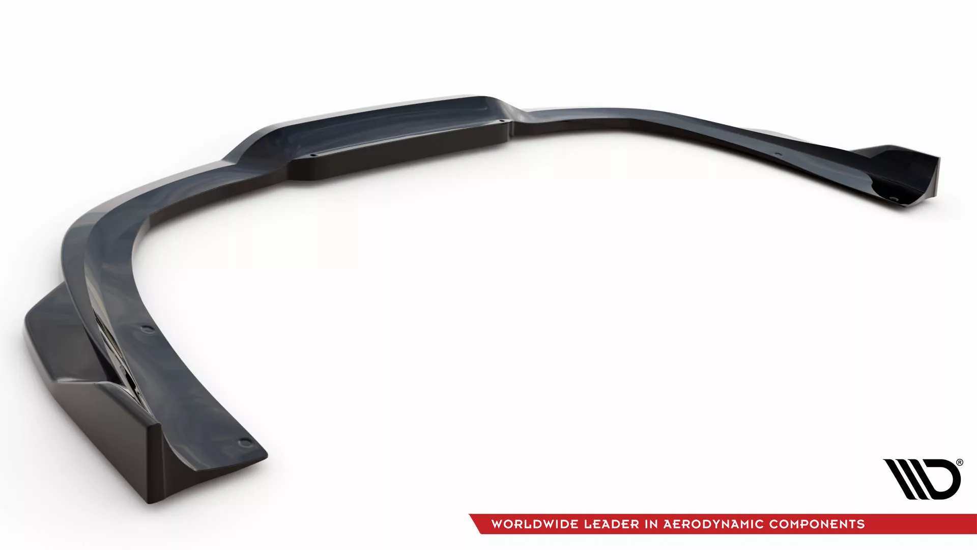 Hinten Splitter (mit Einem Vertikalem Balken) Porsche 911 Turbo S 992 Schwarz Hochglanz