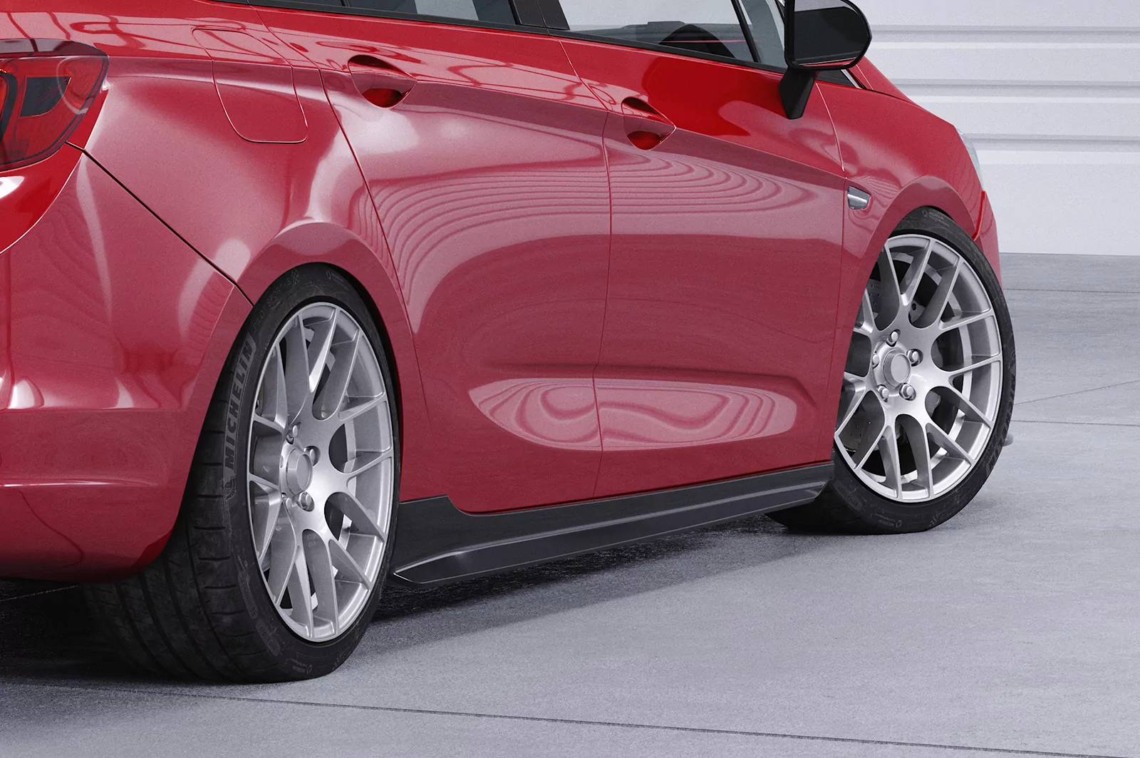 Seitenschweller für Opel Astra K SS526 Schwarz Strukturiert