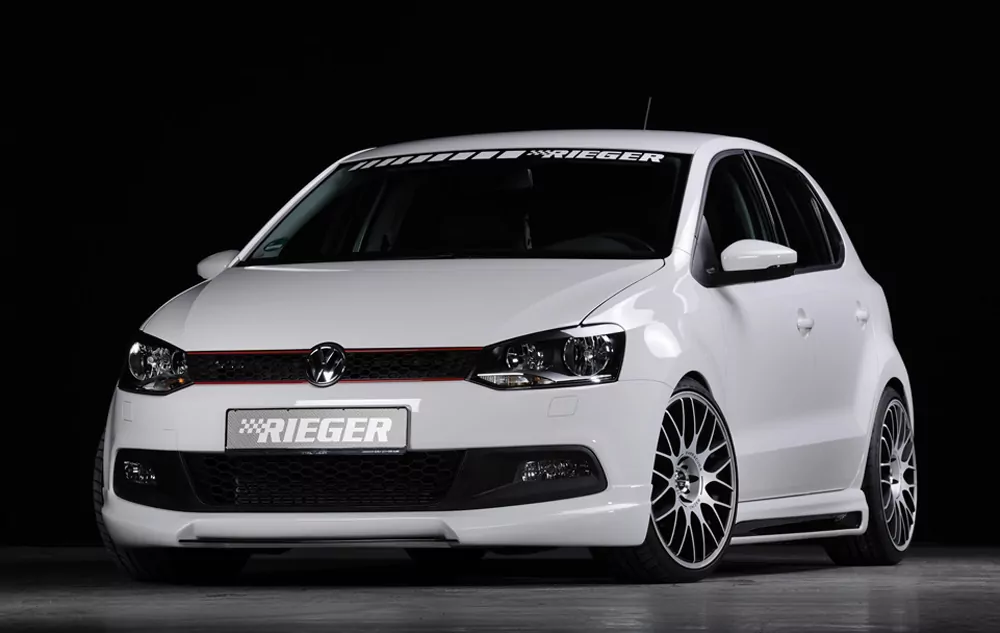 Rieger Spoilerlippe für VW Polo 6 GTI (6R) - 3-tür. 05.10-01.14 (bis Facelift) carbon optik