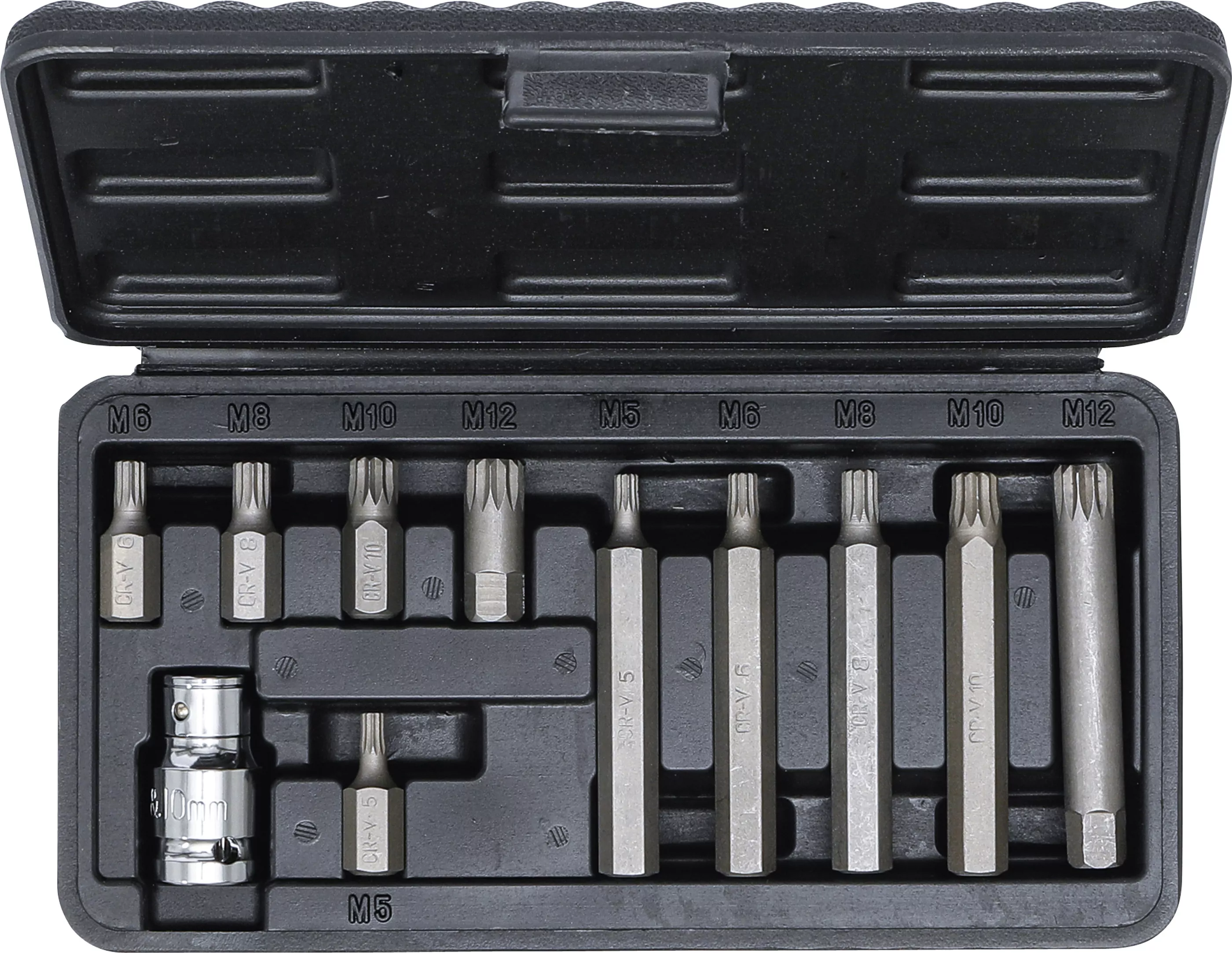 Bit-Satz | Antrieb Außensechskant 10 mm (3/8") | Innenvielzahn (für XZN) | 11-tlg.