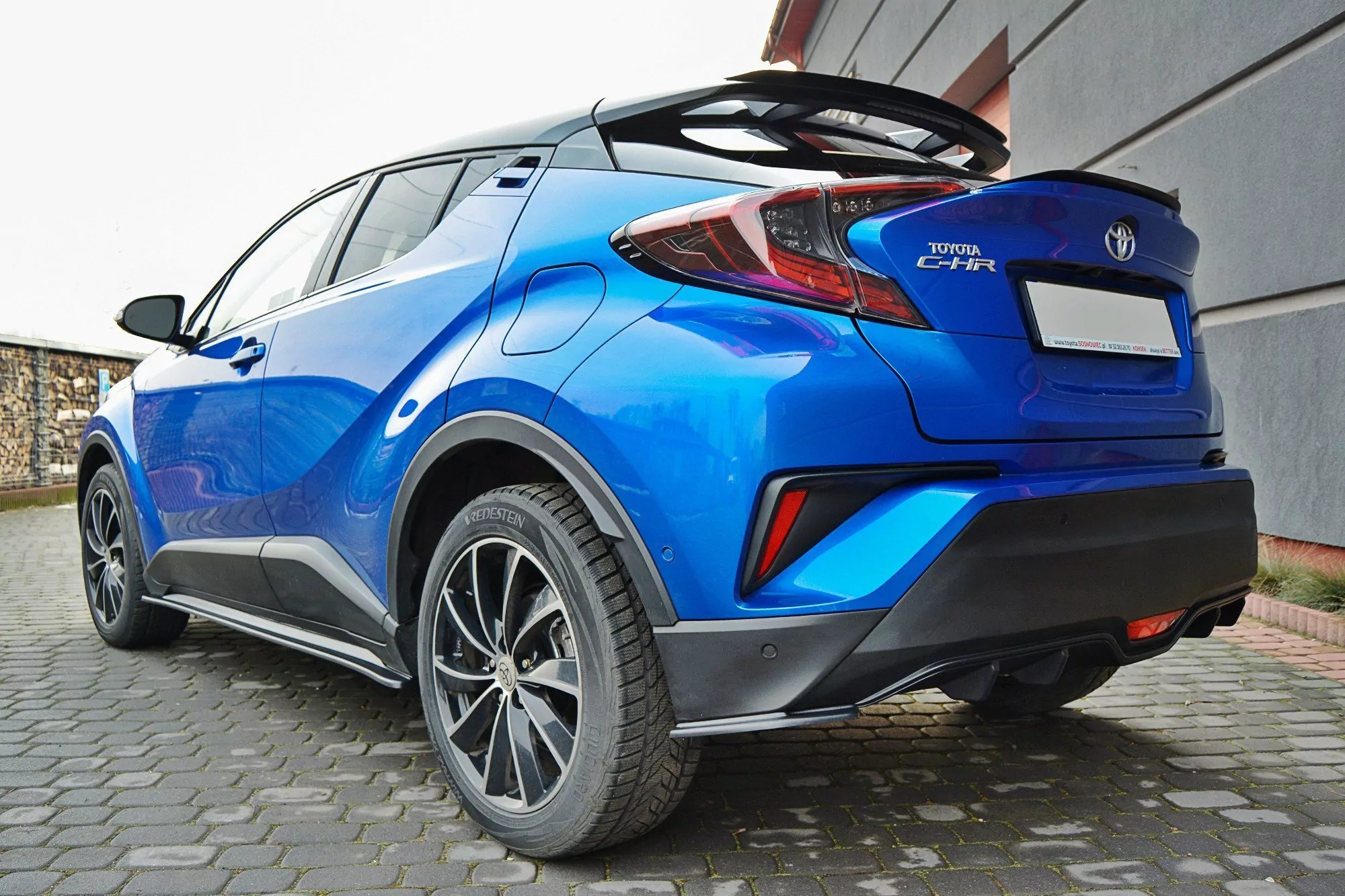 Heck Ansatz Flaps Diffusor Passend Für Diffusor Passend Für TOYOTA C-HR  Schwarz Hochglanz Schwarz Hochglanz