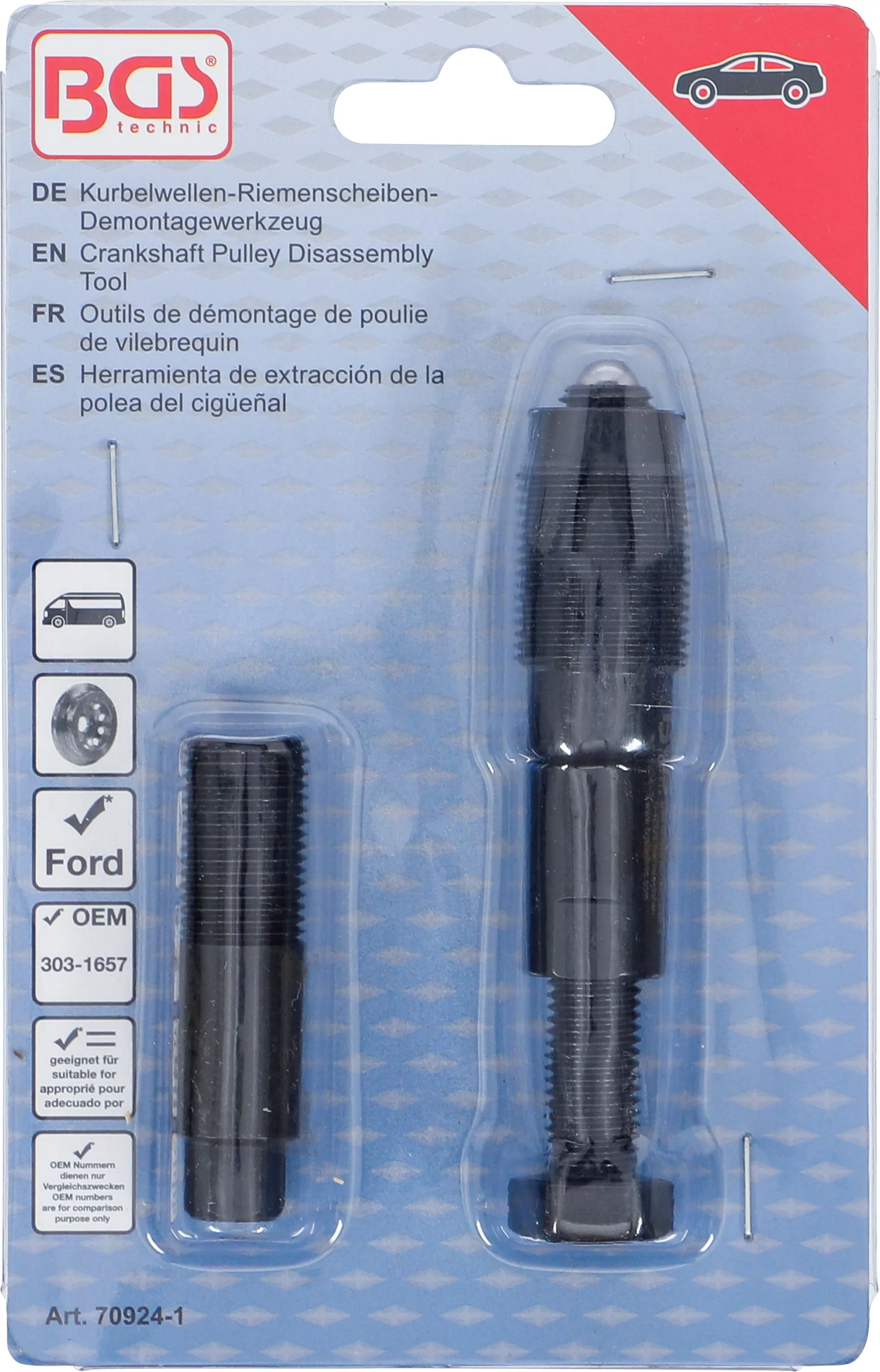 Kurbelwellen-Riemenscheiben-Demontagewerkzeug | für Ford EcoBlue 2.0L