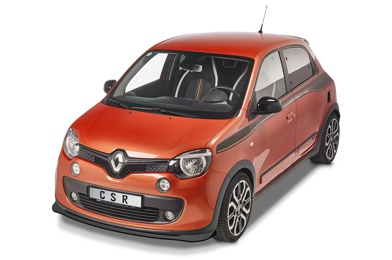 Cup-Spoilerlippe mit ABE für Renault Twingo 3 GT CSL559 Schwarz Strukturiert