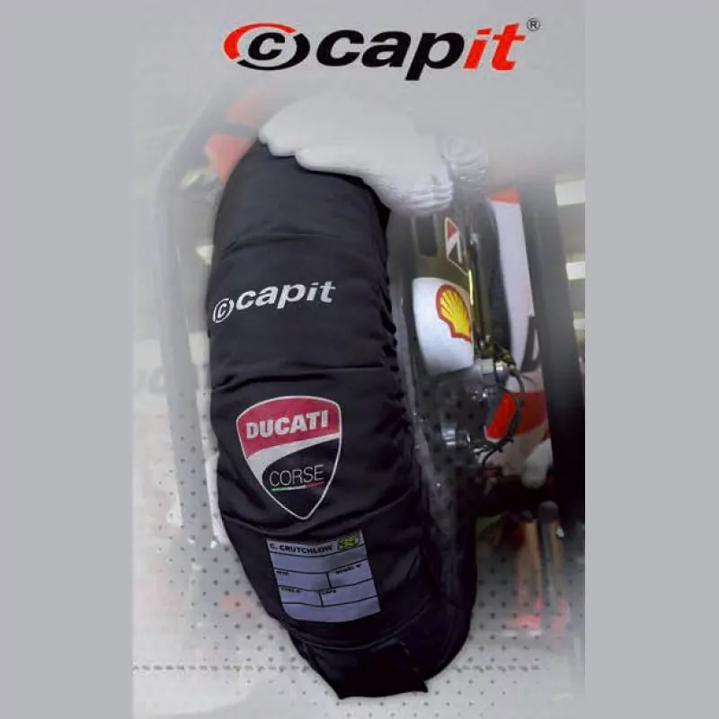 Capit Reifenwärmer Suprema Spina Ducati VO: >125/17 / HI:185-205 mit Ducati Logos