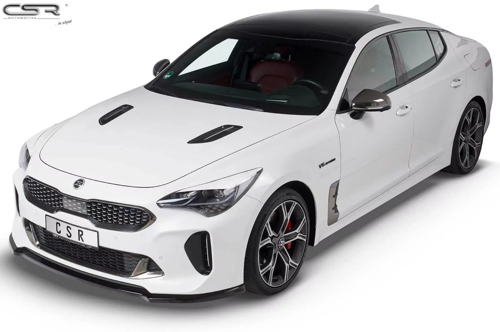 Cup-Spoilerlippe mit ABE für Kia Stinger GT CSL426-M Carbon Look (matt)