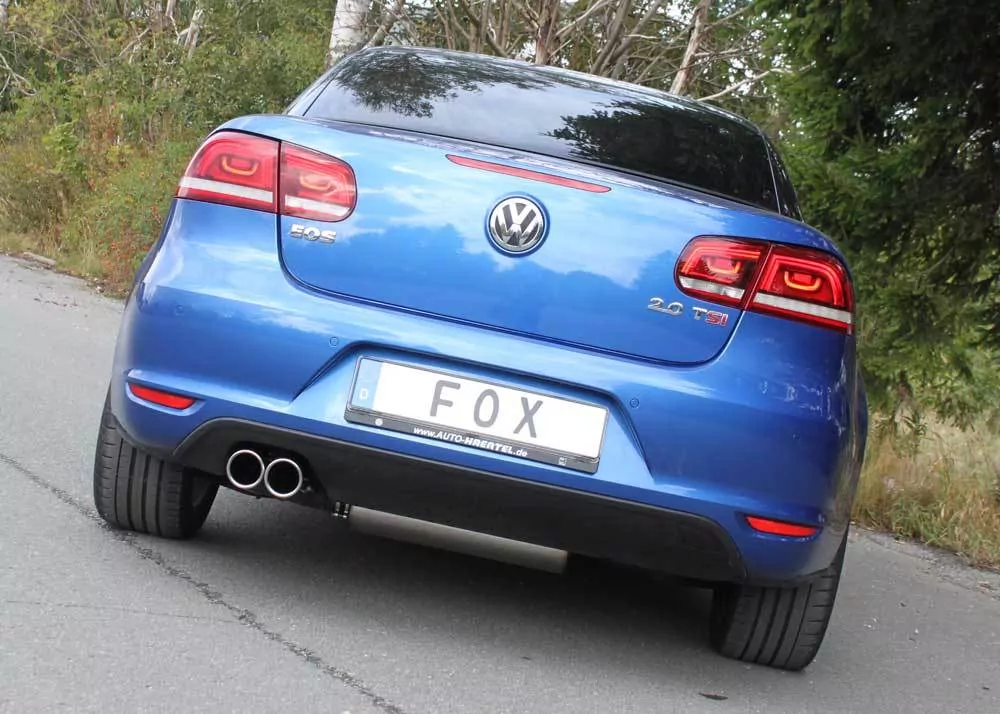 VW Eos 1F - Facelift - 2,0l  Endschalldämpfer einseitig - 2x80 Typ 16