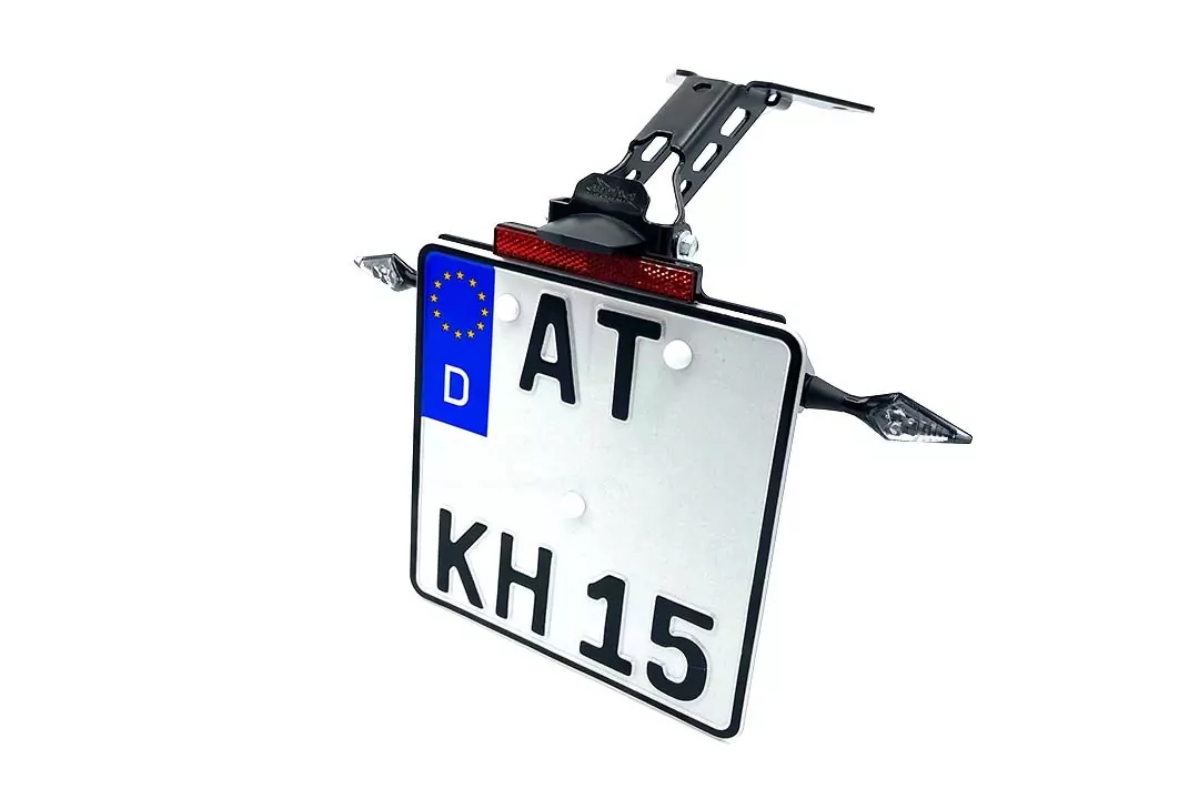 alpha Technik Kennzeichenhalter für Aprilia RS125 und Tuono 125 Typ XA Modelljahr 2021-