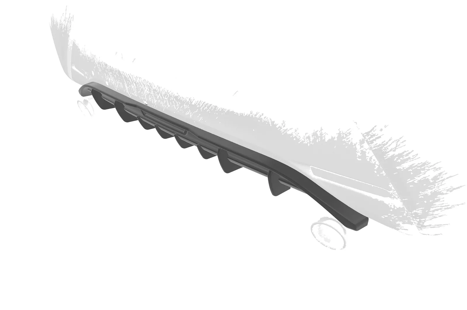 Heckansatz für Toyota Aygo 2 HA288 Schwarz Strukturiert