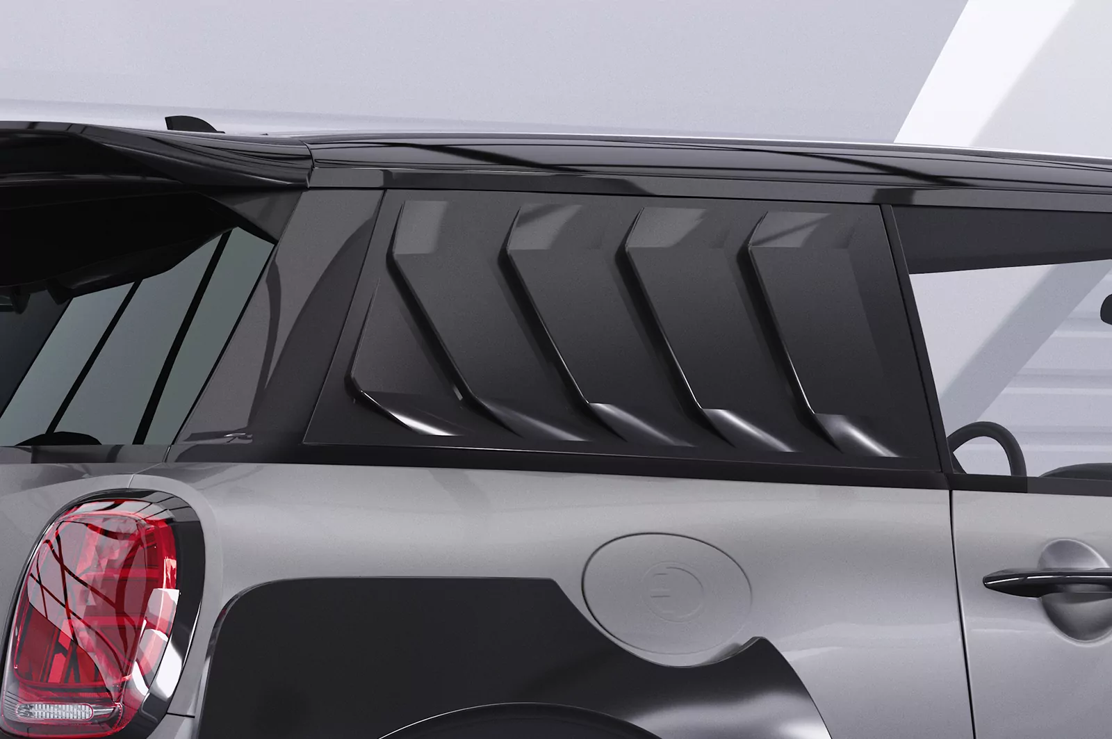 Seitenscheibenblenden für Mini F56 SSB009 Schwarz Strukturiert