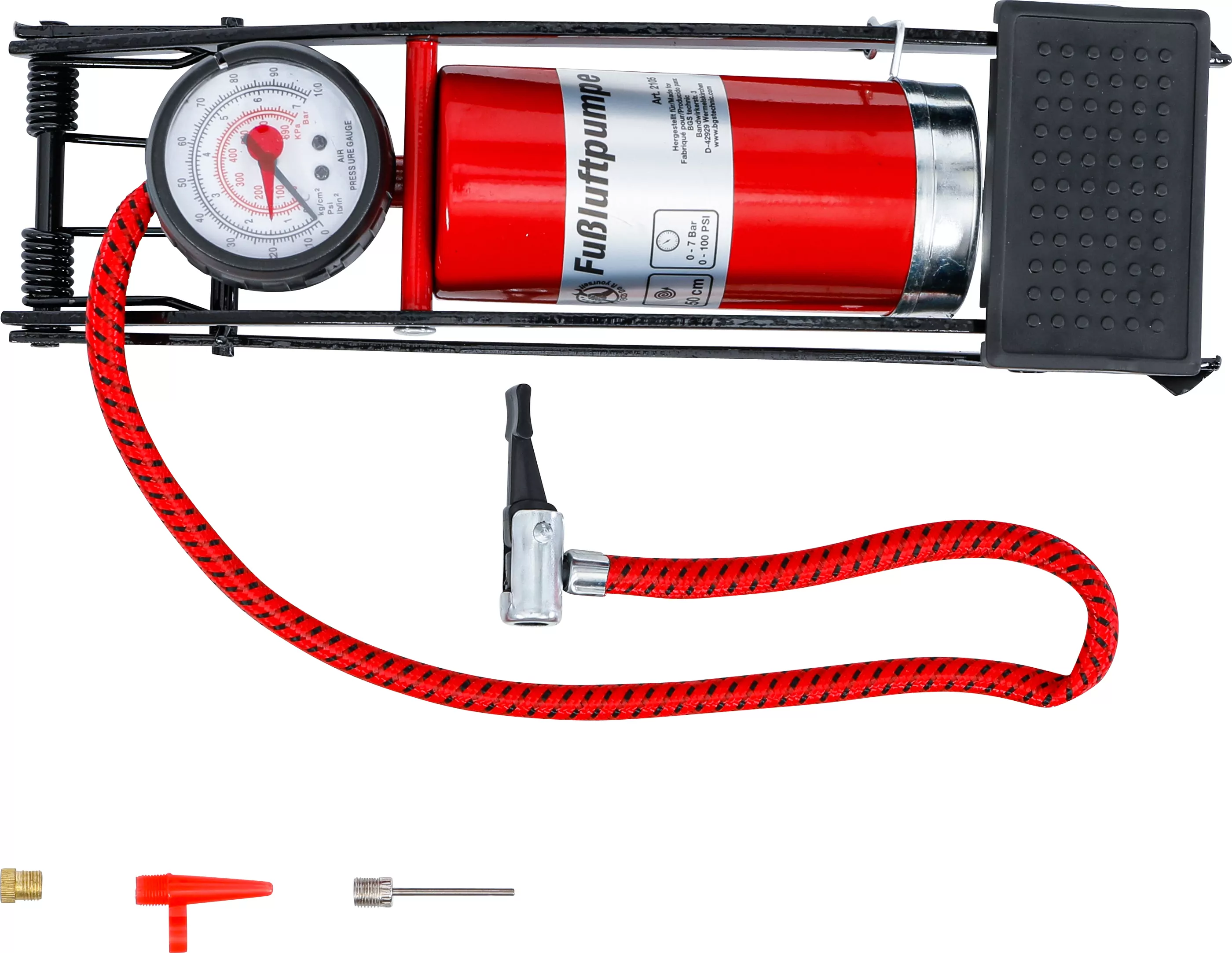 Fußluftpumpe | 0 - 7 bar