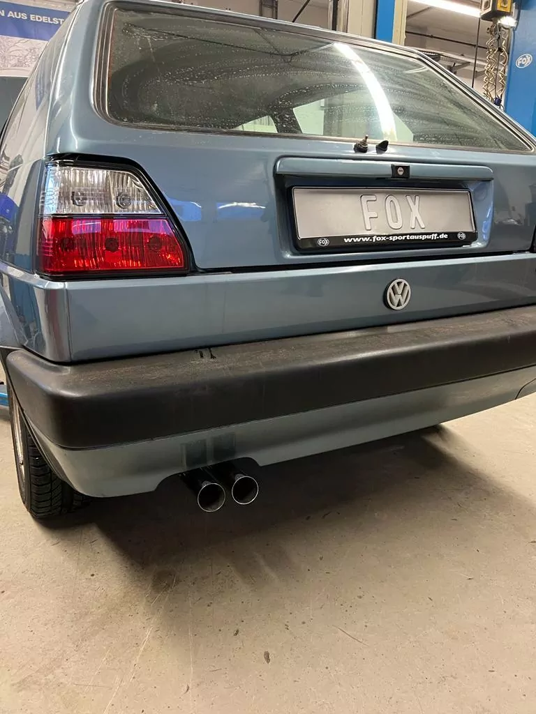 VW Golf II Typ 19E  Endschalldämpfer - 2x55 Typ 10