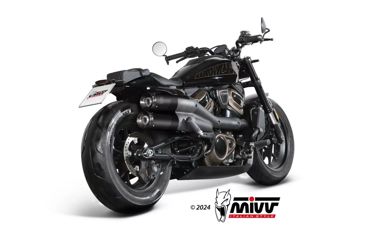 MIVV HR-1 Edelstahl Schwarz HARLEY DAVIDSON SPORTSTER S 2021-2024