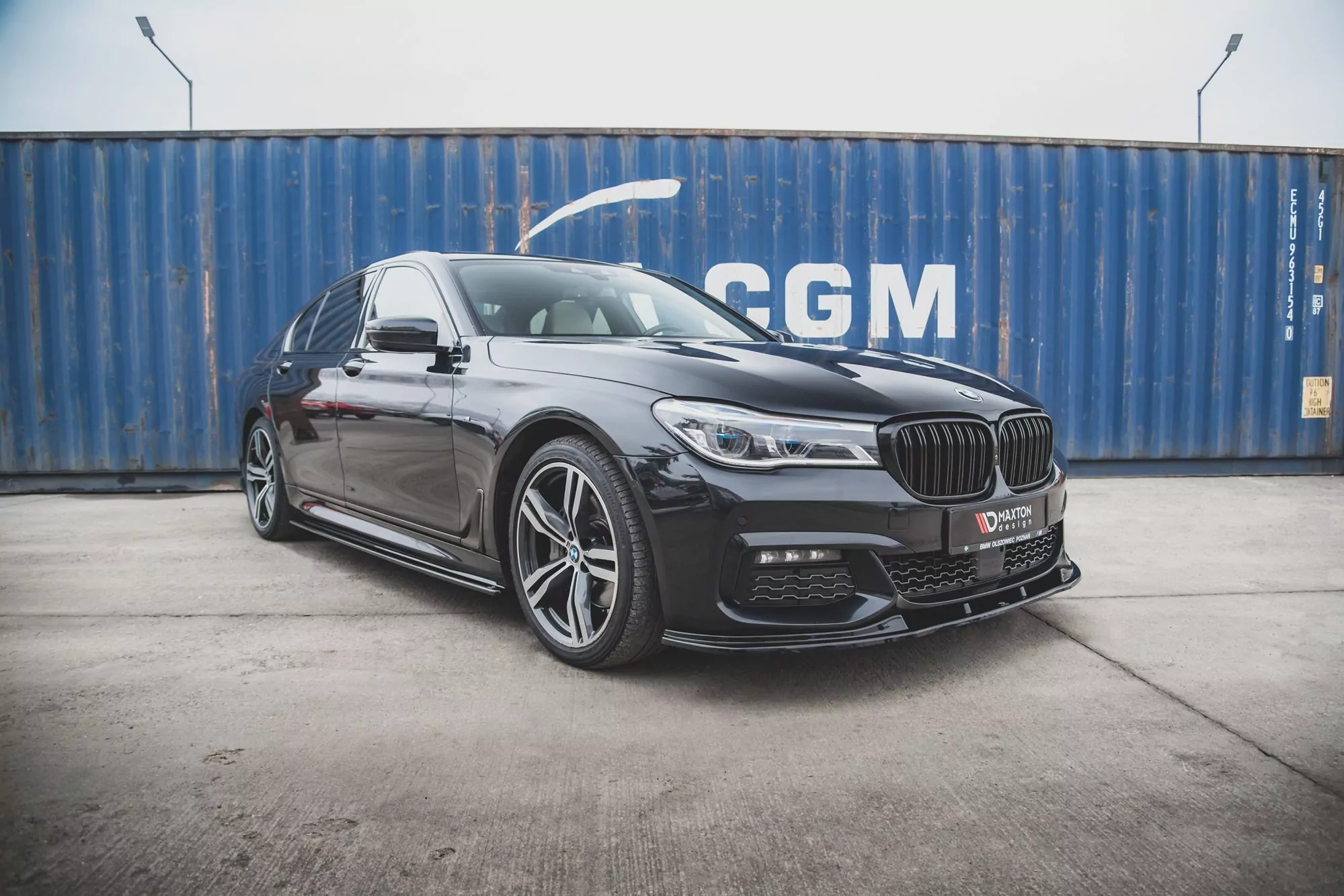 Front Ansatz V.2 Für BMW 7 M-Paket G11 /G12 Schwarz Hochglanz