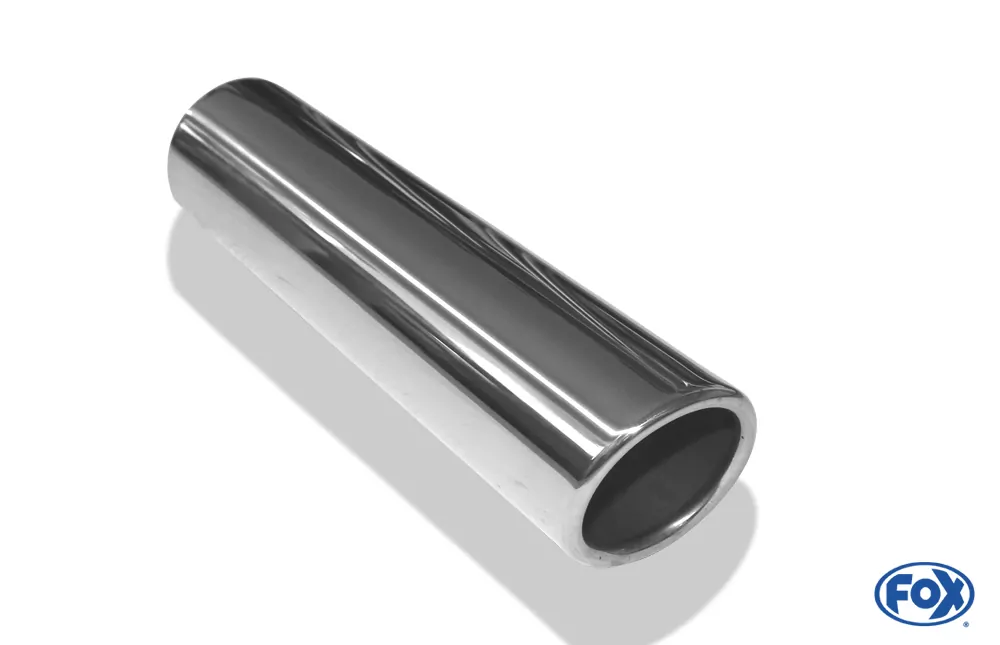 Anschweißendrohr Typ 16  Ø 70 mm / Länge: 300 mm - rund / eingerollt / 15° abgeschrägt / ohne Absorber