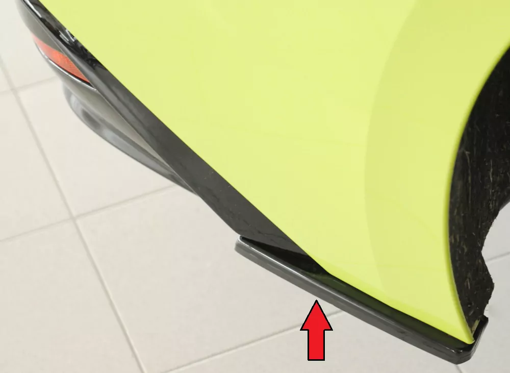 Rieger Heckschürzenansatz seitlich rechts glanz schwarz für Skoda Enyaq iV RS (NY) SUV (5AZ) 07.21-