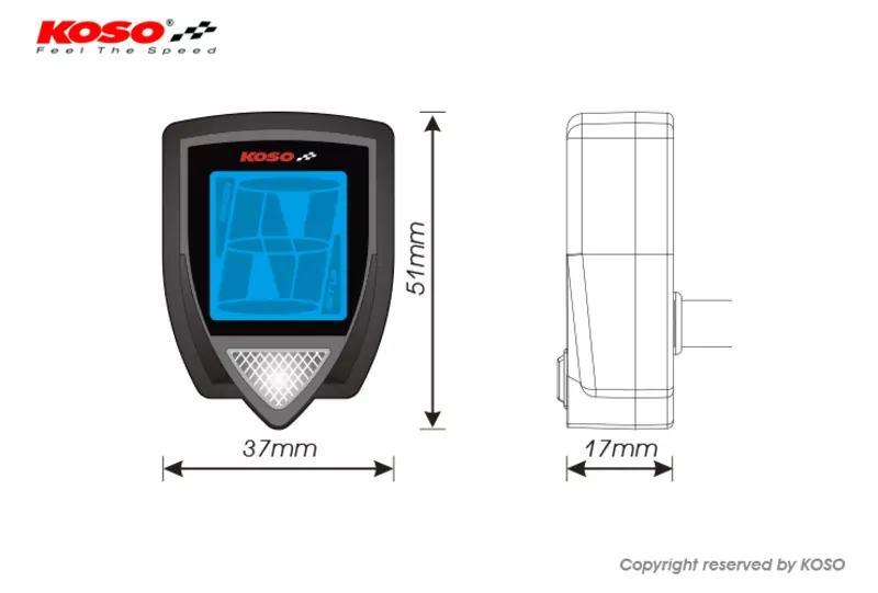 KOSO Ganganzeige GEAR für digitale Eingangssignale