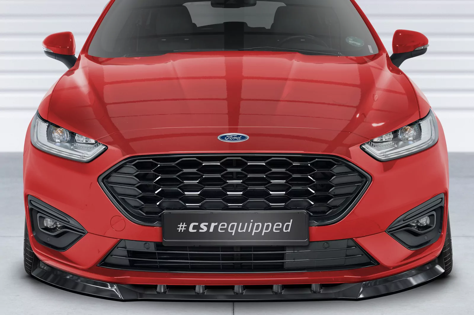 Cup-Spoilerlippe mit ABE für Ford Mondeo MK5 BA7 Turnier ST-Line CSL629 Schwarz Strukturiert