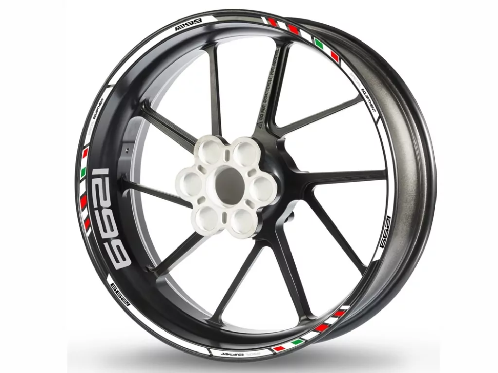 Felgenrandaufkleber für Ducati Panigale 1299 weiß