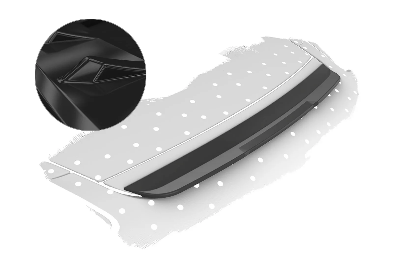 Heckflügel für Porsche Boxster 987 / Cayman 987 Facelift Glossy (schwarz hochglanz)