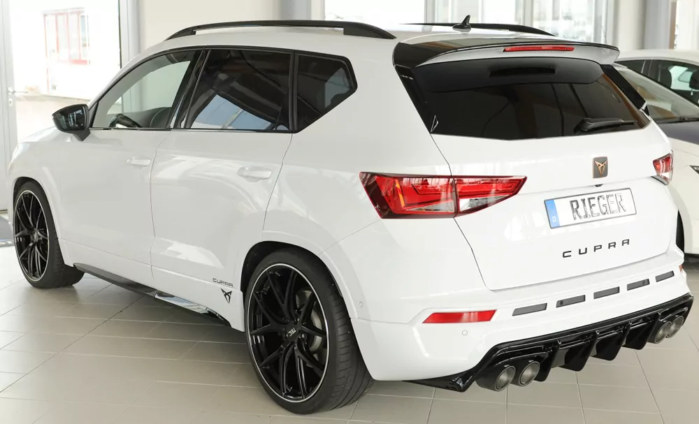 Rieger Heckeinsatz glanz schwarz für Seat Ateca Cupra (5FP)  08.20- (ab Facelift)