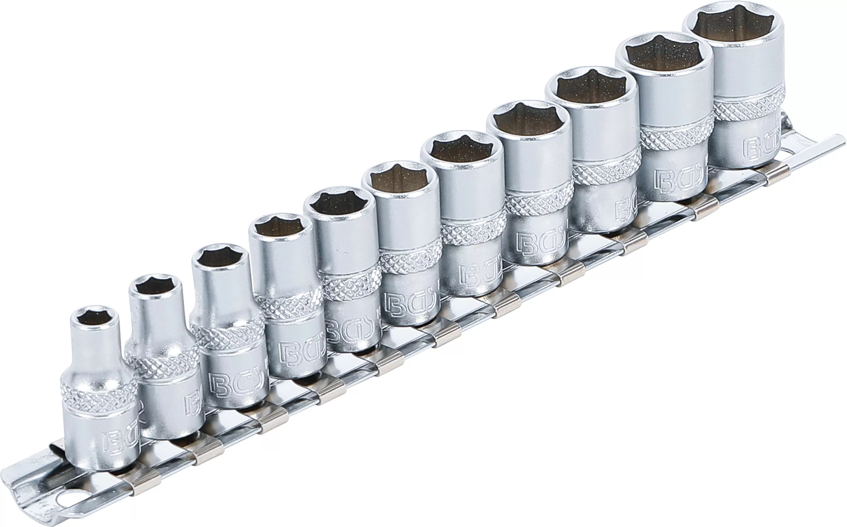 Steckschlüssel-Einsatz-Satz Sechskant | Antrieb Innenvierkant 6,3 mm (1/4") | Zollgrößen | 11-tlg.