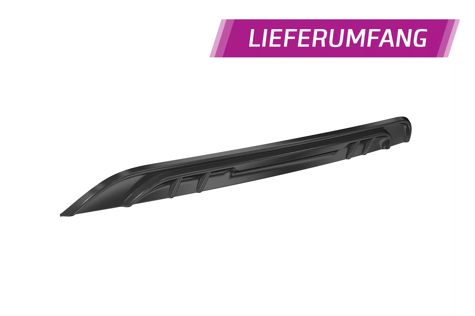 Heckansatz für VW up! / e-up! Basis HA283 Schwarz Strukturiert