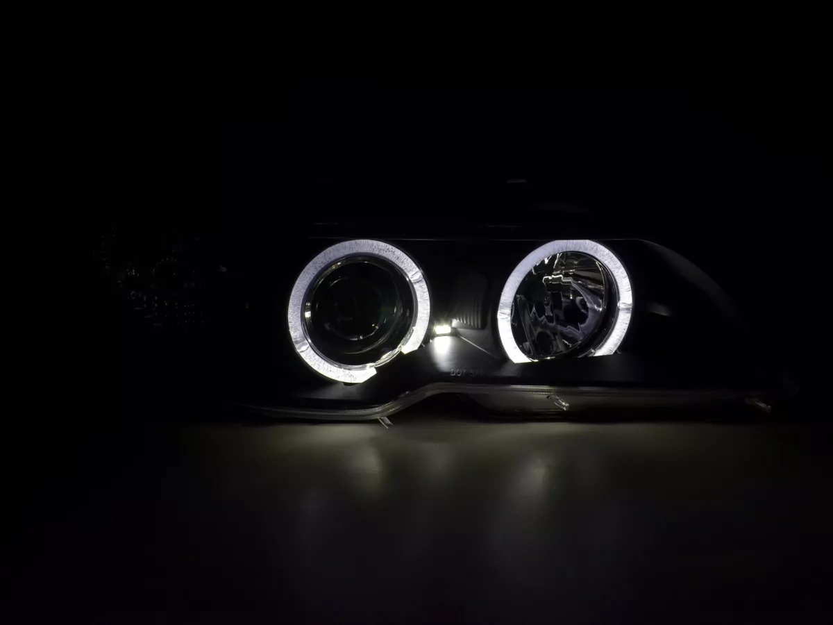 Scheinwerfer Set BMW 3er E46 Coupe, Cabrio Bj. 03-05 schwarz