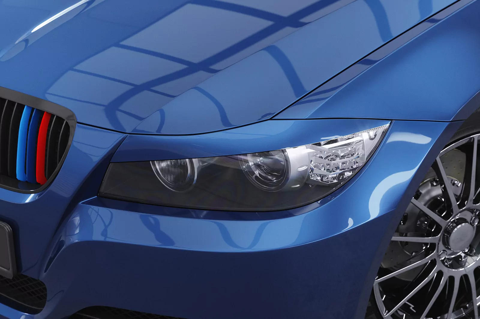 Scheinwerferblenden für BMW E90 / E91 3er SB056