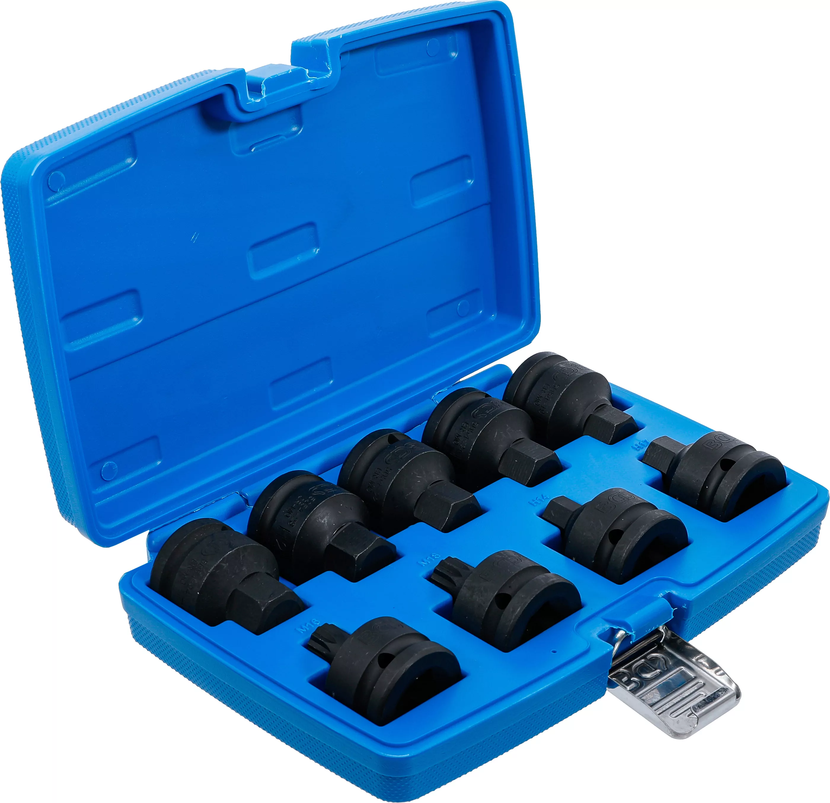 Kraft-Bit-Einsatz-Satz | Antrieb Innenvierkant 20 mm (3/4") | Innensechskant, Innenvielzahn (für XZN) | 9-tlg.